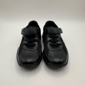 Prada Kids Black Velcro Sneakers